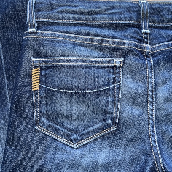 PAIGE Laurel Canyon Low Rise Dark Blue Denim Jeans Long Length 34.5” Inseam - Picture 13 of 16